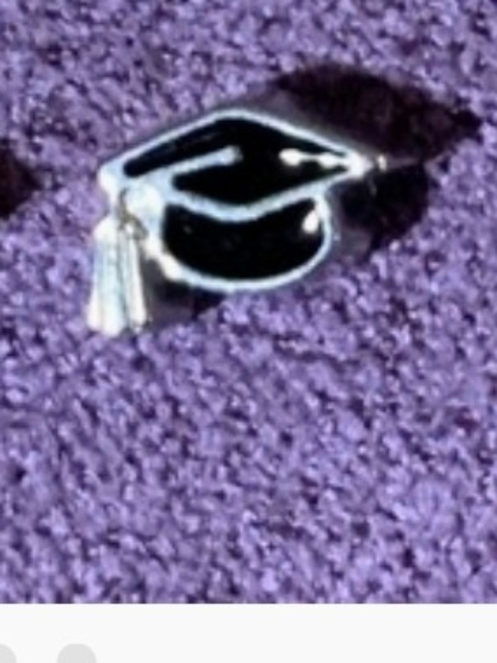 Graduation Cap Charm For Floating Lockets in Black and Silver